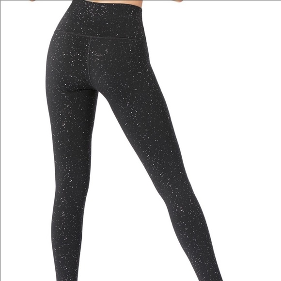 Wear It To Heart Pants - WITH Wear it to Heart Black Silver Freckle Dot Leggings Size Medium